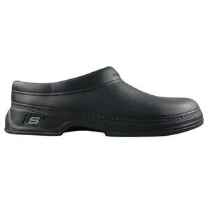 Skechers Men's Size 10 Work Black Slip Resistant Closed Toe Slip On Clogs 76778
